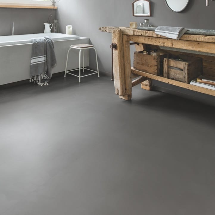 View of Minimal Medium Grey AMCL40140 luxury vinyl tile by Quick-Step Livyn