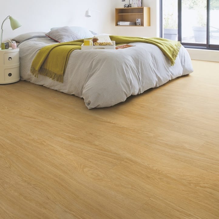 View of Select Oak Natural BAGP40033 luxury vinyl tile by Quick-Step Livyn