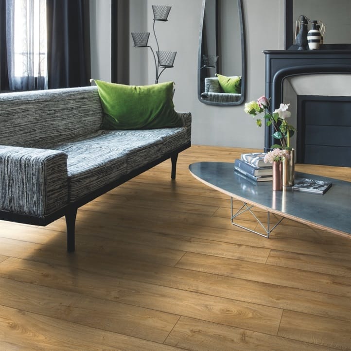 View of Picnic Oak Warm Natural PUGP40094 luxury vinyl tile by Quick-Step Livyn