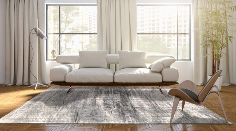 Mad Men Collection Griff Jersey Stone 8420 rug by Louis De Poortere