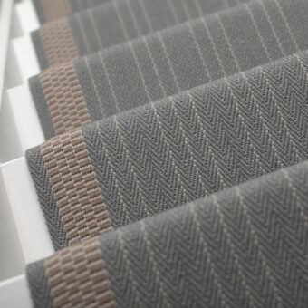 Hanbury French Grey stair runner by Roger Oates