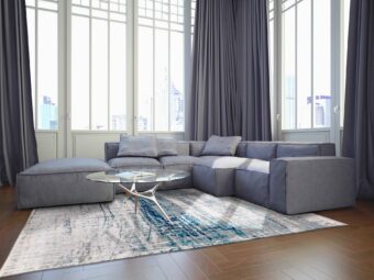 Mad Men Collection Griff Bronx Azurite 8421 rug by Louis De Poortere