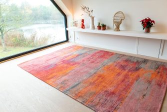 Atlantic Collection Monetti Hibiscus Red 9116 rug by Louis De Poortere