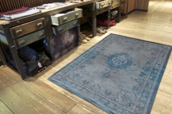 Fading World Collection Medallion Grey Turquoise 8255 rug by Louis De Poortere