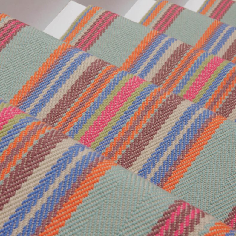 Chatham Azure stair runner by Roger Oates
