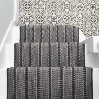 Kasuri Onyx stair runner by Roger Oates