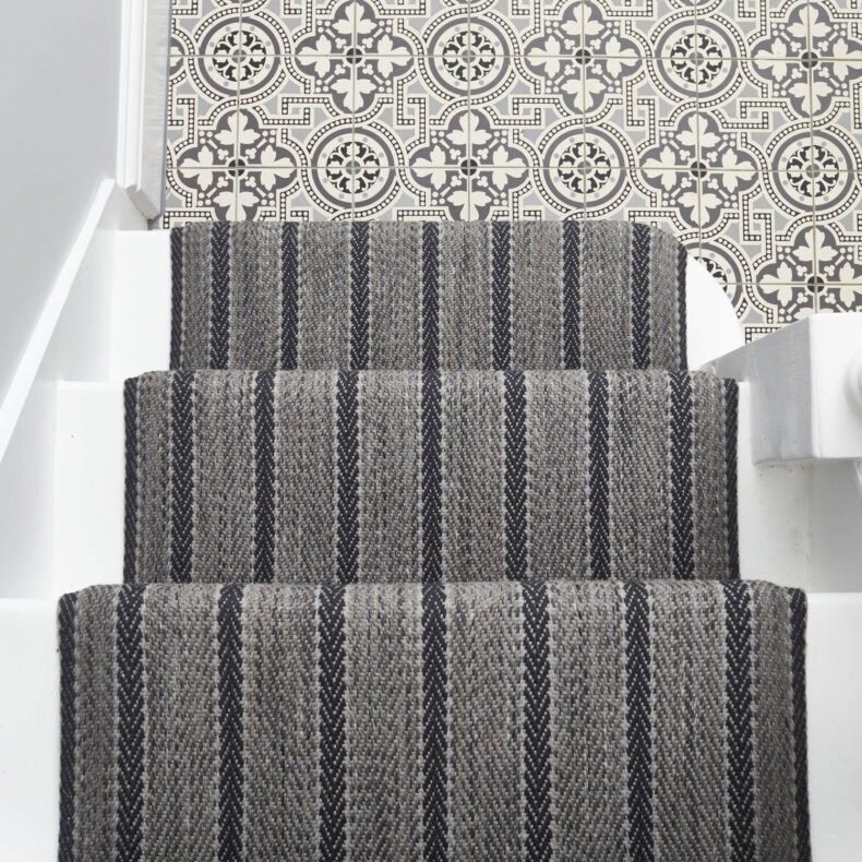 Kasuri Onyx stair runner by Roger Oates