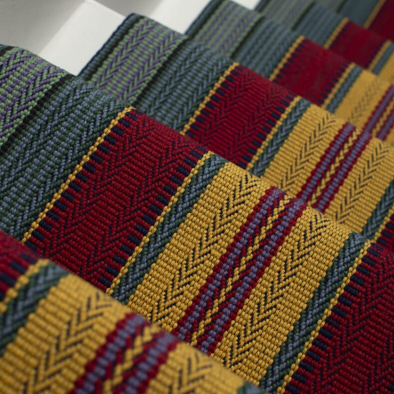 Charleston Turkey Red stair runner by Roger Oates