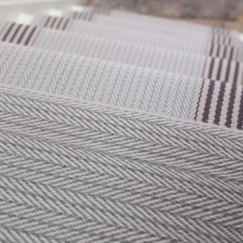 Fulham Quartz stair runner by Roger Oates