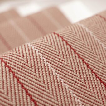 Dart Ground Crimson stair runner by Roger Oates