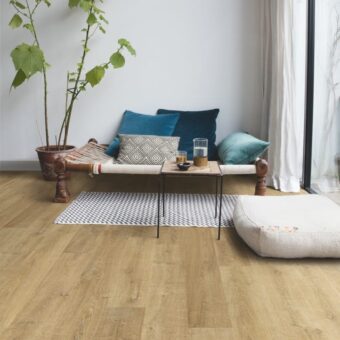 View of Riva Oak Natural EL3578 laminate tile by Quick-Step
