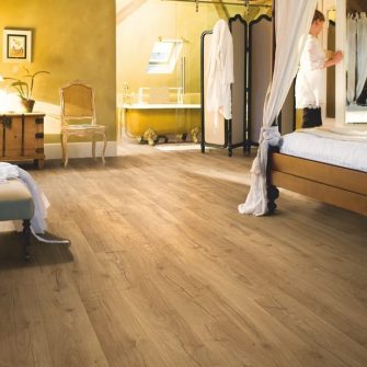 View of Classic Oak Natural IM1848 laminate tile by Quick-Step