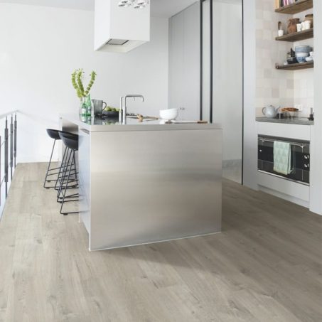 View of Soft Oak Grey IM3558 laminate tile by Quick-Step