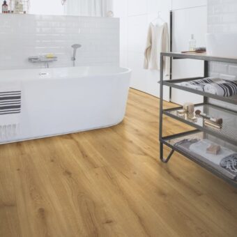 View of Desert Oak Warm Natural MJ3551 laminate tile by Quick-Step