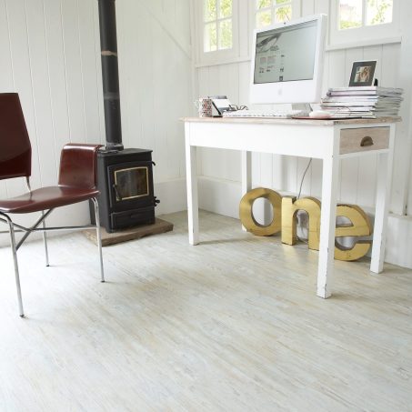 View of White Limed Oak 2229 luxury vinyl tile by Camaro