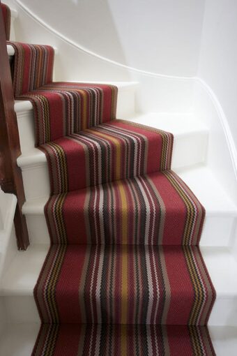 Chatham Turkey Red stair runner by Roger Oates