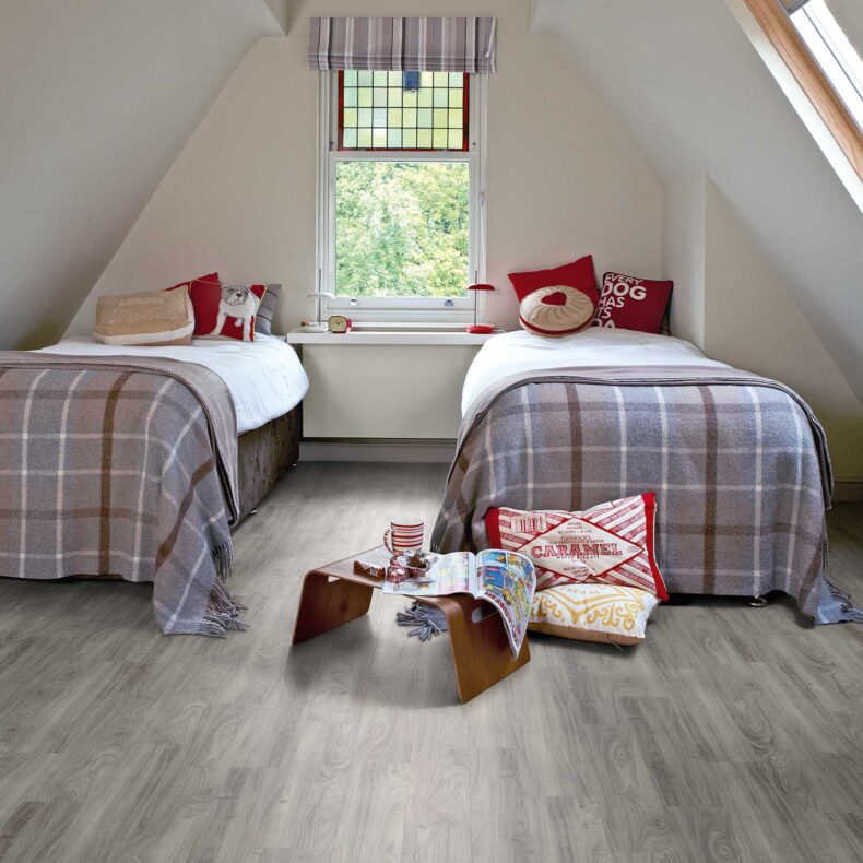 View of Grey Ash 3027 luxury vinyl tile by Cavalio