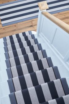 Fitzroy Black stair runner by Roger Oates