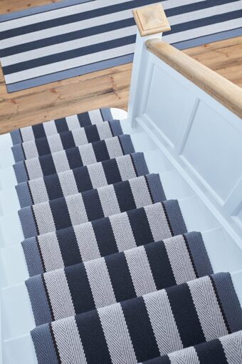 Fitzroy Black stair runner by Roger Oates