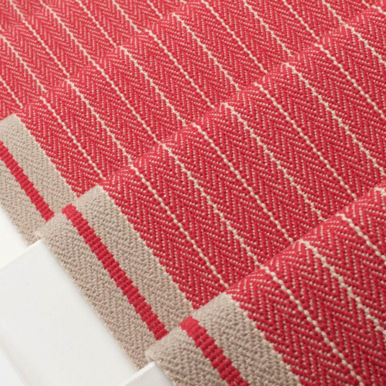 Whitman Light Red stair runner by Roger Oates