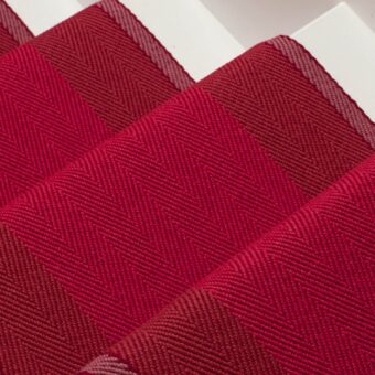 Franklin Carmine stair runner by Roger Oates