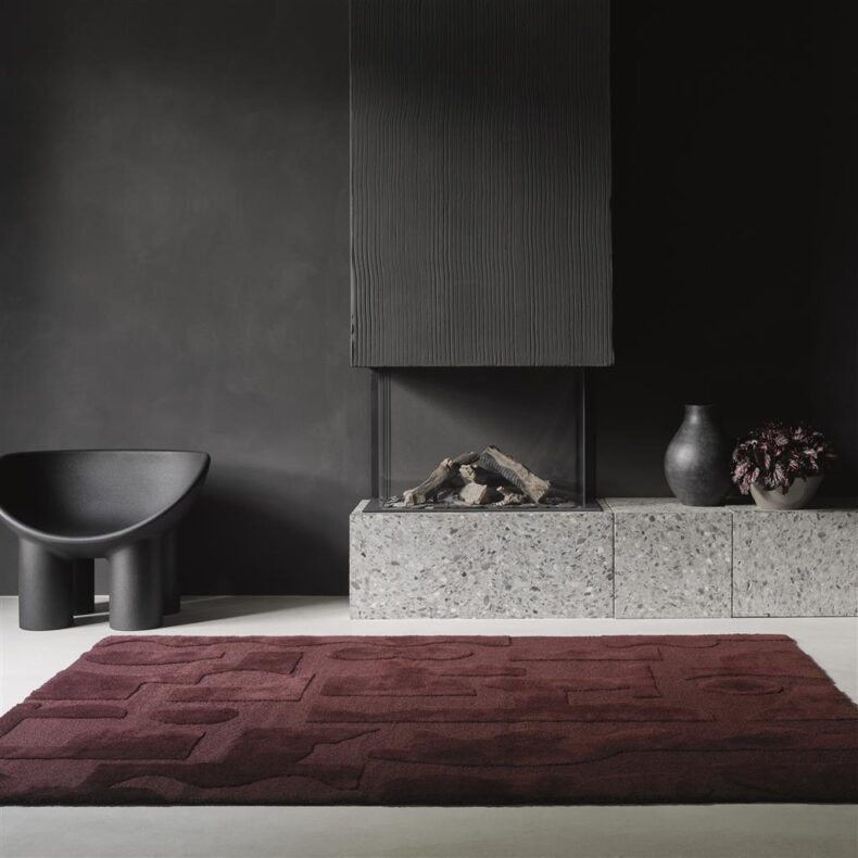 Mural Burgundy 121100 rug by Brink
