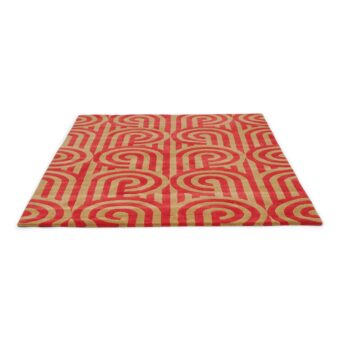 Turnabouts Claret 39200 rug by Florence Broadhurst