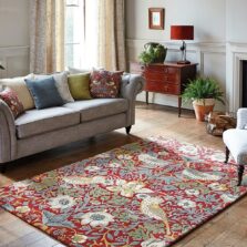 Strawberry Thief Crimson 27700 rug by Morris