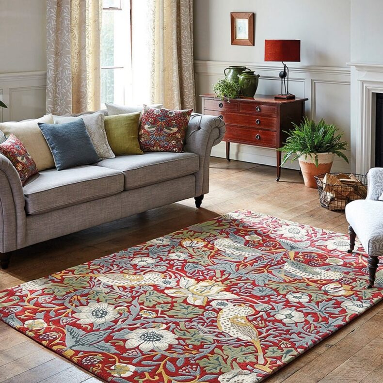 Strawberry Thief Crimson 27700 rug by Morris