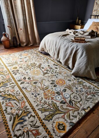 Wilhelmina Linen Mustard 127401 rug by Morris