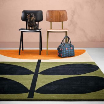 Stem Black 59803 rug by Orla Kiely