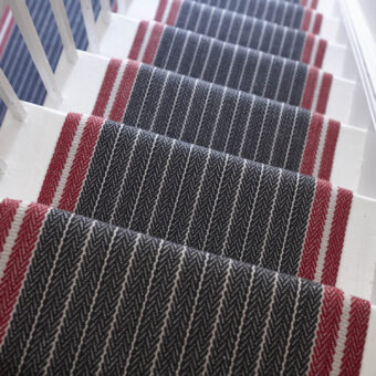 Whitman Soft Black stair runner by Roger Oates