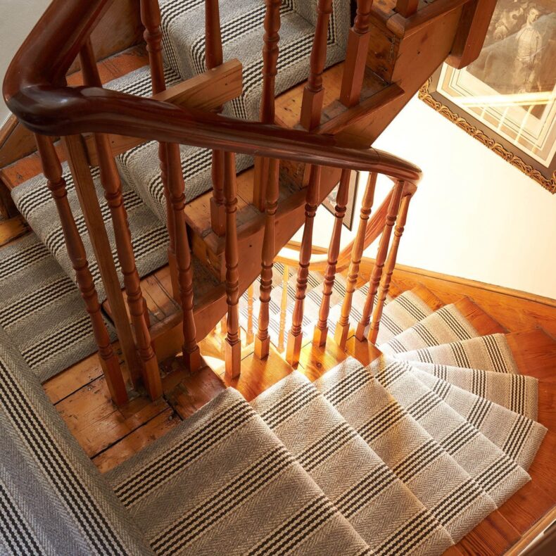 Shetland Collection, Sudbury Light Grey stair runner by Roger Oates