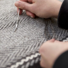 Shetland Collection, Henley Light Grey stair runner by Roger Oates