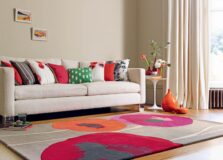 Poppies Red Orange 45700 rug by Sanderson