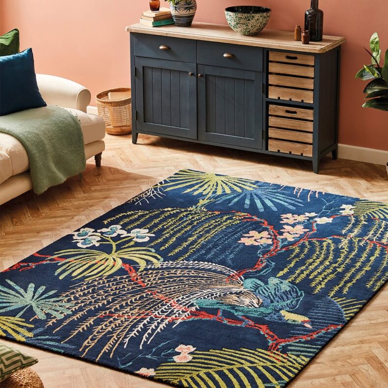 Rain Forest Tropical Night 50708 rug by Sanderson