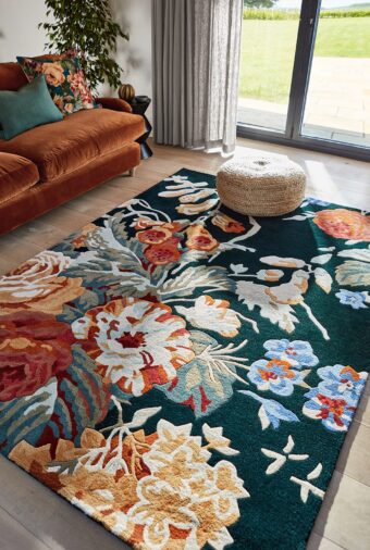 Stapleton Park Navy Burnt Orange 45318 rug by Sanderson