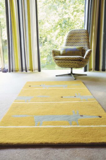 Mr Fox Mustard 25306 rug by Scion