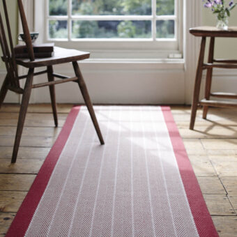 Dart Crimson stair runner by Roger Oates