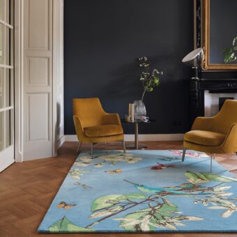 Hummingbird Blue 37808 rug by Wedgwood