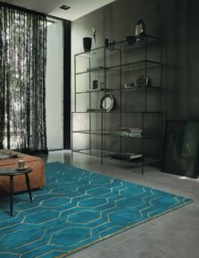 Arris Teal Gold 37307 rug by Wedgwood