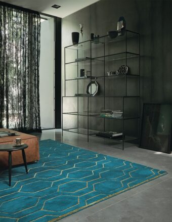 Arris Teal Gold 37307 rug by Wedgwood