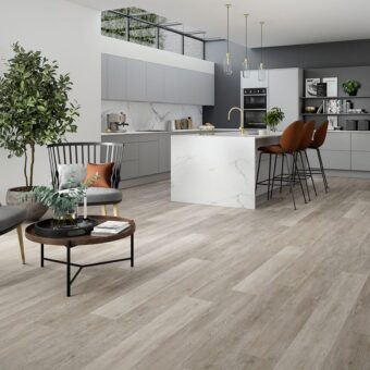View of Limed Oak, Grey 3037 luxury vinyl tile by Cavalio