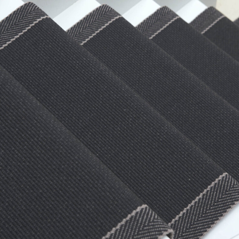 Hanover Soft Black stair runner by Roger Oates