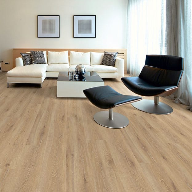 View of Nordic Oak, Honey 3496 luxury vinyl tile by Cavalio