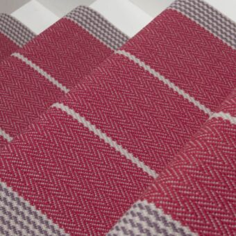 Swanson Cranberry stair runner by Roger Oates