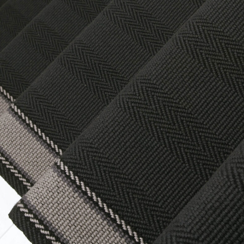 Henley Soft Black stair runner by Roger Oates