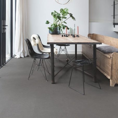 View of Vibrant Medium Grey AMCP40138 luxury vinyl tile by Quick-Step Livyn