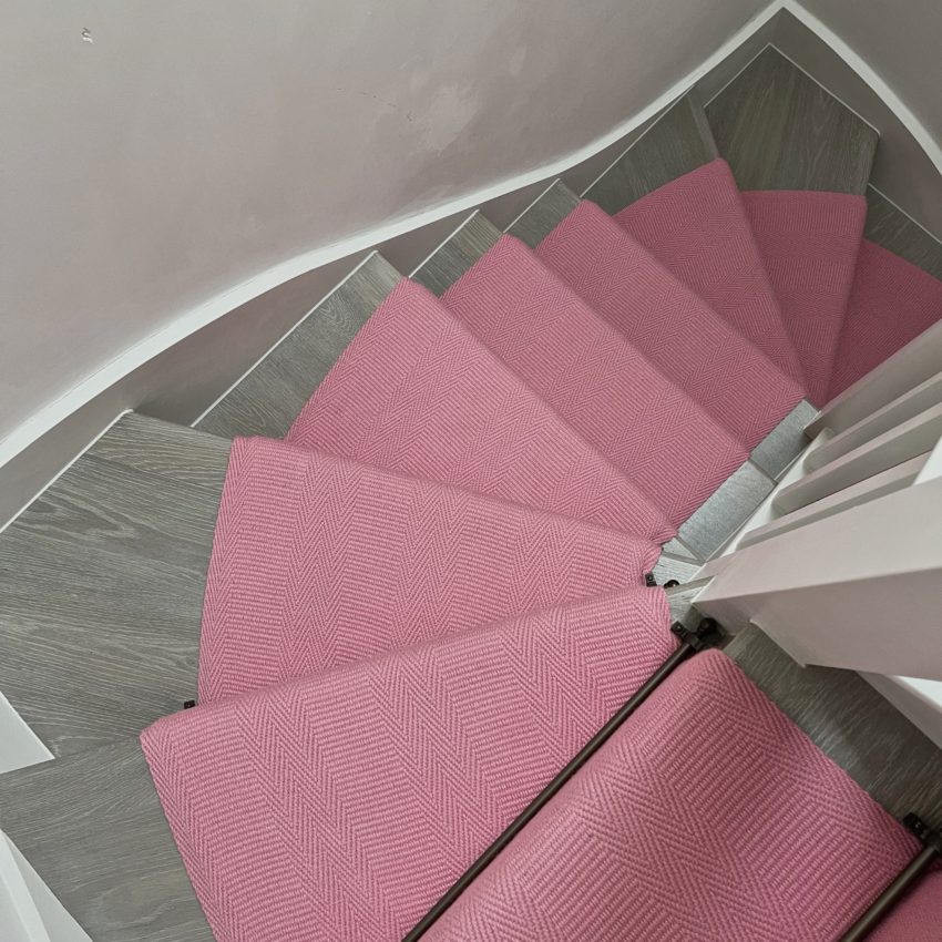 Morden - Pretty Pink stair runner by Off The Loom