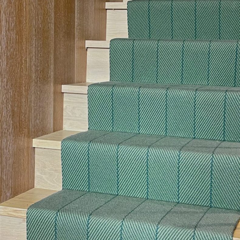 Hadston - Olive Green stair runner by Off The Loom